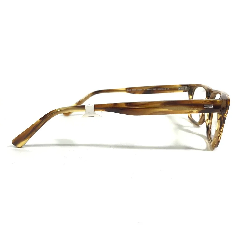 Morgenthal Frederics Eyeglasses Frames 208 NEWMAN JR. Brown Horn Rim 49-17-140